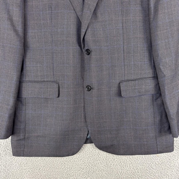 Jos A Bank Blazer Mens 40 Regular Gray Wool Traditional Fit Executive Jacket - Picture 4 of 14